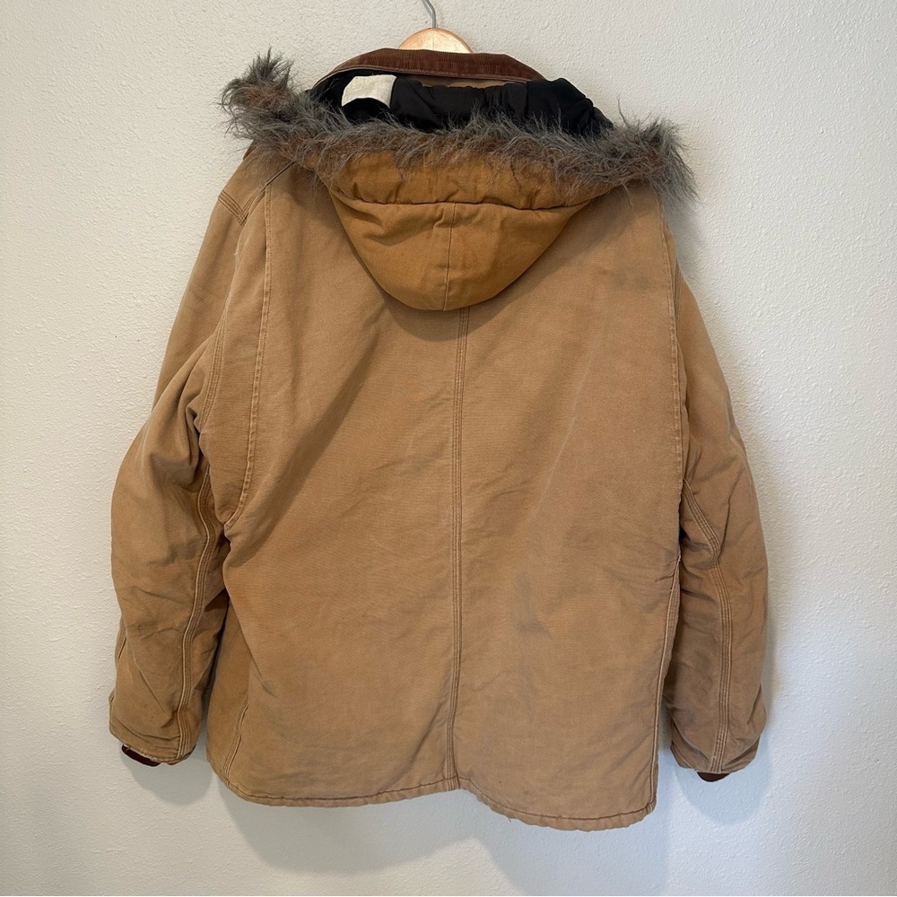 Vintage Carhartt Men's Fur Trimmed Hooded Coat - Picture 10 of 16
